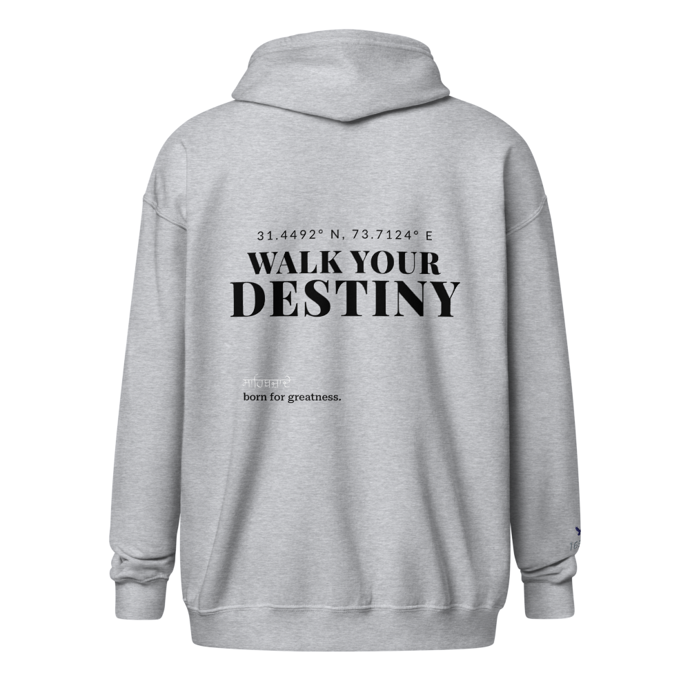 Grey Hukam Zip Up Back Detail