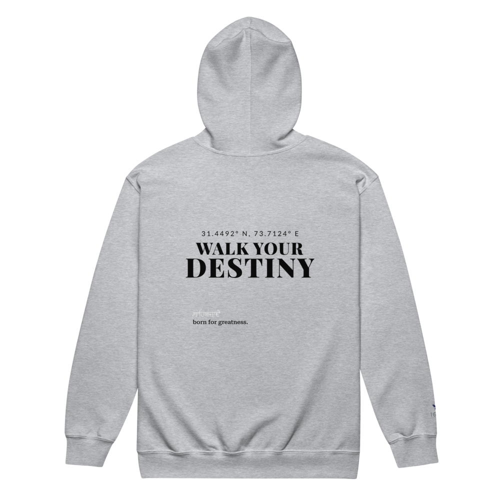 Grey Hukam Zip Up Back