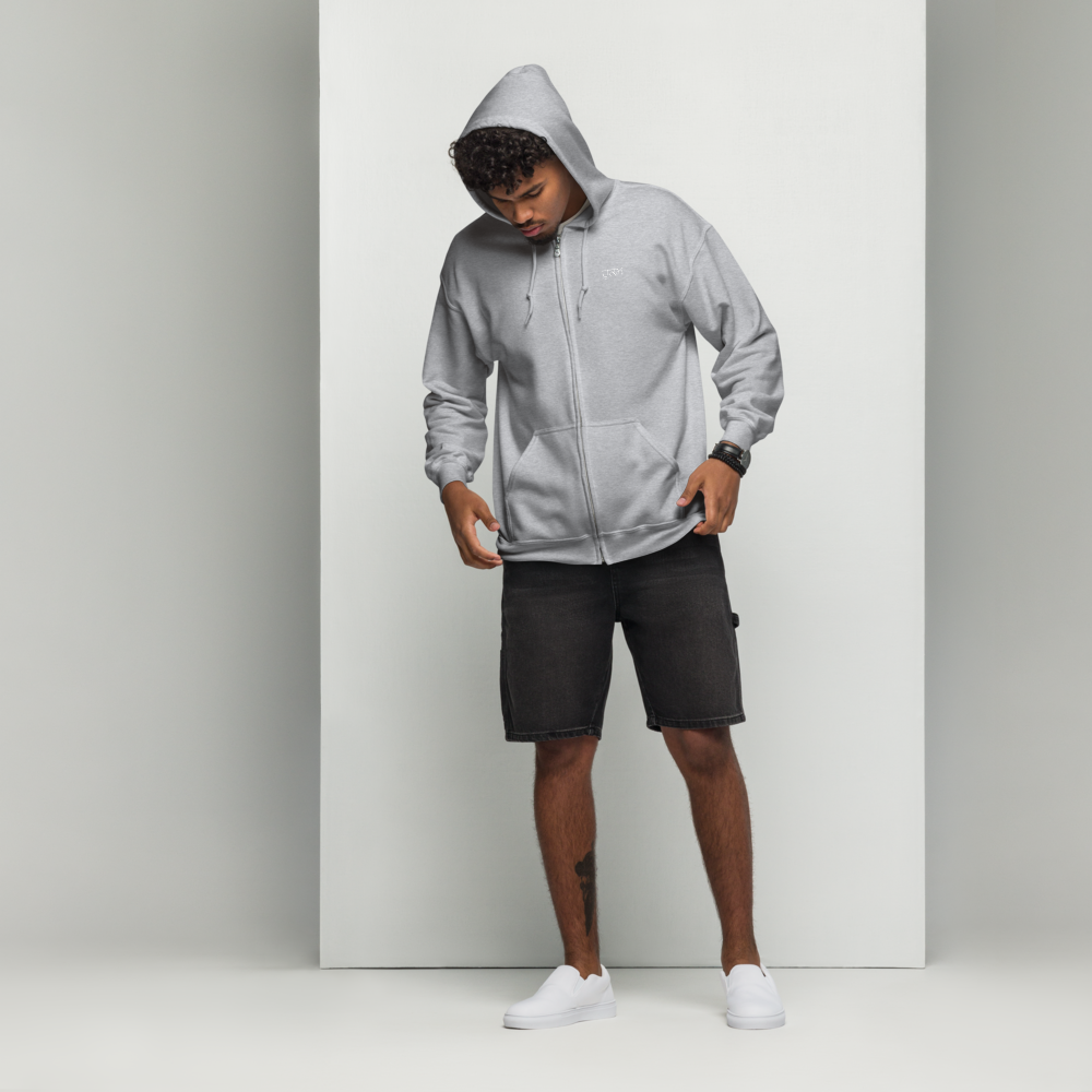 Grey Hukam Zip Up Front